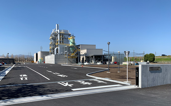 ごうどバイオマス発電所の全景