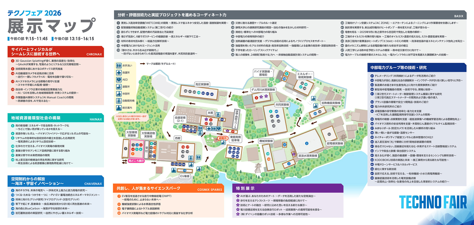 テクノフェア 会場MAP