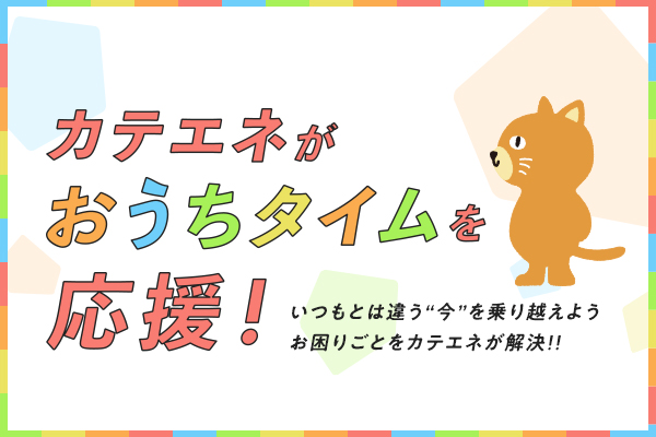 カテエネがおうちタイムを応援！のイメージ