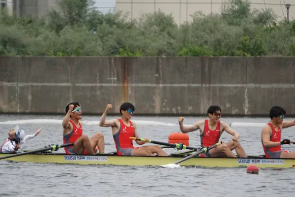 全日本選手権　男子舵手付きフォアが激戦を制し優勝！！のイメージ